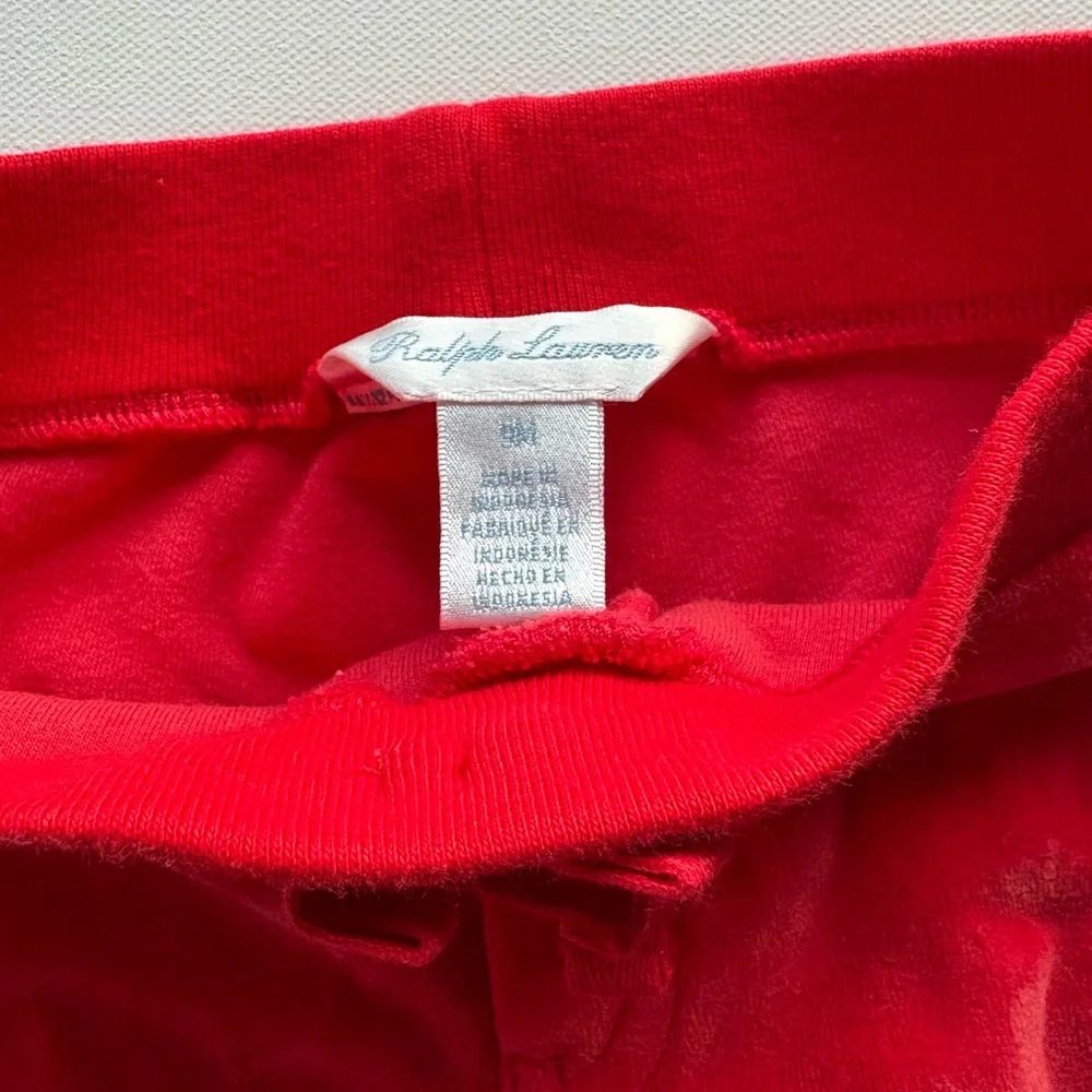 Kids' Ralph Lauren Velvet Red Matching Set Size 9 Months